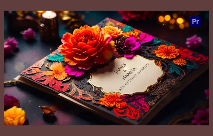 Beautiful 3D Flower Design Wedding Invitation Slideshow